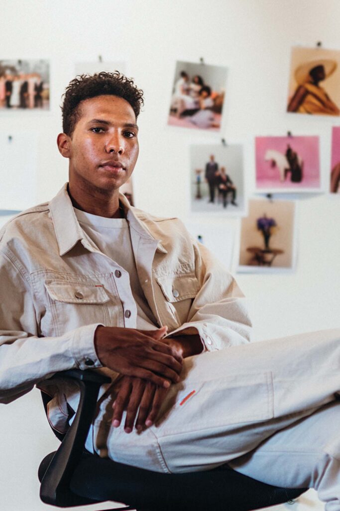 a person sitting in a chair